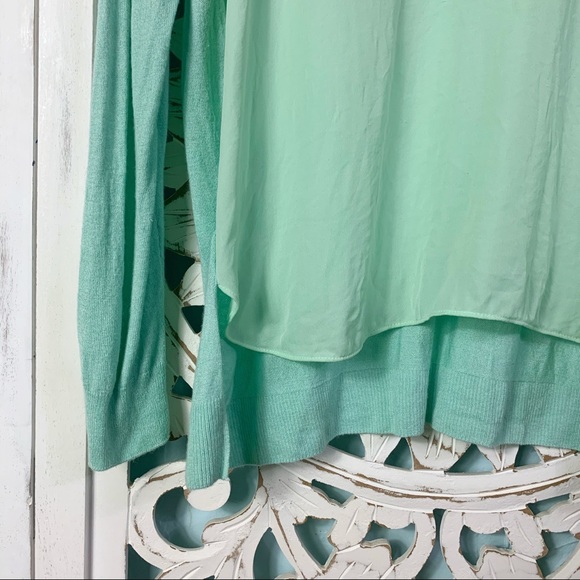 Vince. Mint Green Silk Tunic Top - Picture 3 of 7